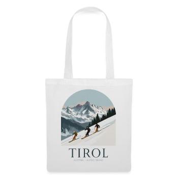 Tirol Austria Alpine Skiing - Stoffbeutel - Weiß - Vorne