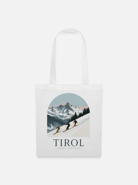 Tirol Austria Alpine Skiing - Stoffbeutel - Weiß