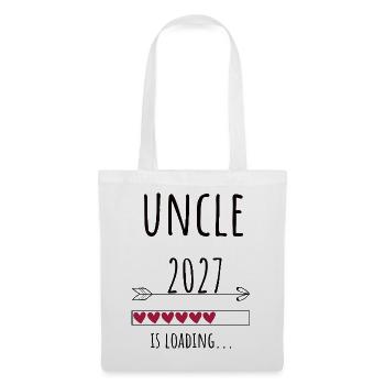 Pregnancy Announcement – Onkel 2027 Geschenk - Stoffbeutel - Weiß - Vorne