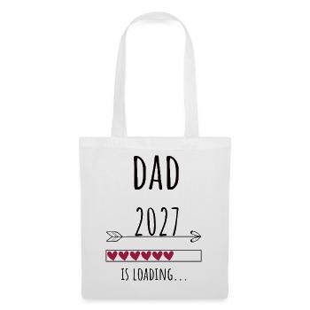 Pregnancy Announcement – Papa 2027 Geschenk - Stoffbeutel - Weiß - Vorne
