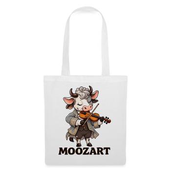 Cute Cow Mozart Wortspiel Klassische Musik Geiger Kunst - Stoffbeutel - Weiß - Vorne