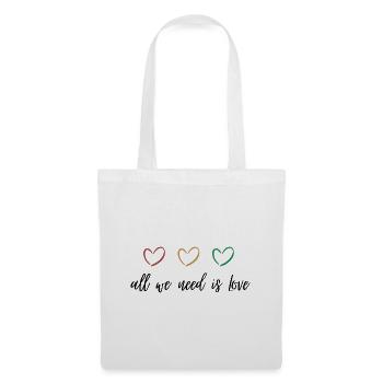 Liebe und Hoffnung - Stoffbeutel - Weiß - Vorne