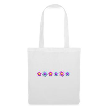 Flowers Blossoms in Row 3D - Tote Bag - white - Front