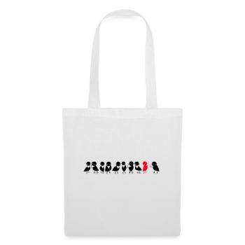 Corbeaux à oiseaux - Sac en tissu - blanc - Devant