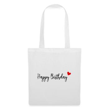 ANNIVERSARY. HAPPY BIRTHDAY. HAPPY BIRTHDAY. - Tote Bag - white - Front