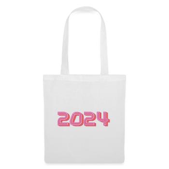 2024. FROHES NEUES JAHR. SILVESTER. NEUJAHR - Stoffbeutel - Weiß - Vorne