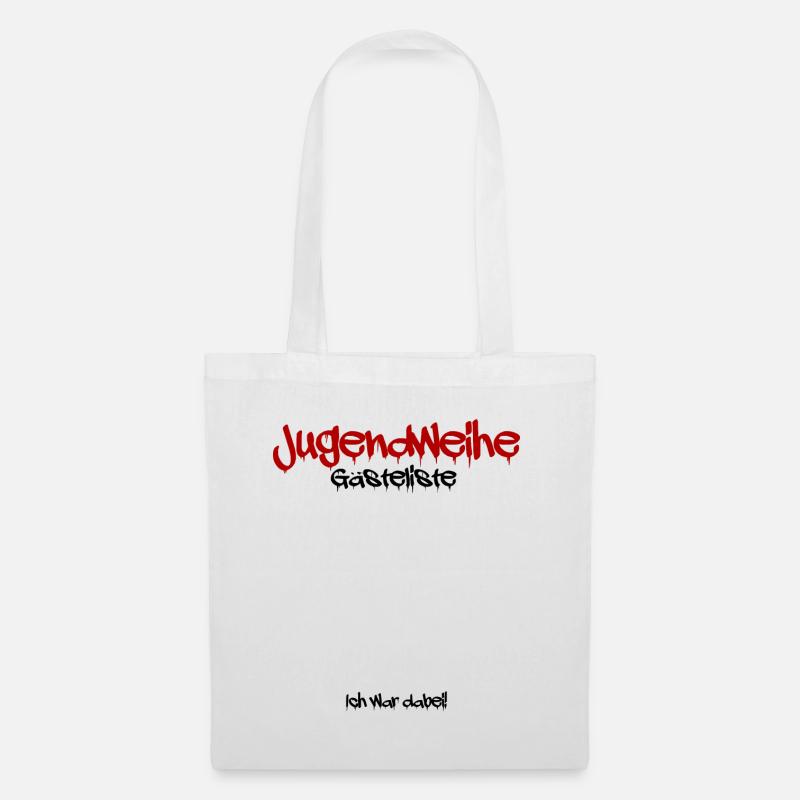 Jugendweihe Jugendliche Graffiti Geschenk - Stoffbeutel - Weiß