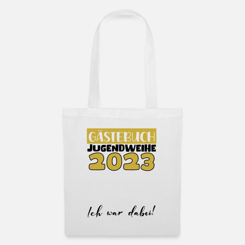 Jugendweihe 2023 Gästebuch Mädchen Jungen Fun Deko - Stoffbeutel - Weiß