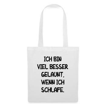 Müde Faul Job Schlafen Fertig Mitarbeiter Geschenk - Stoffbeutel - Weiß - Vorne