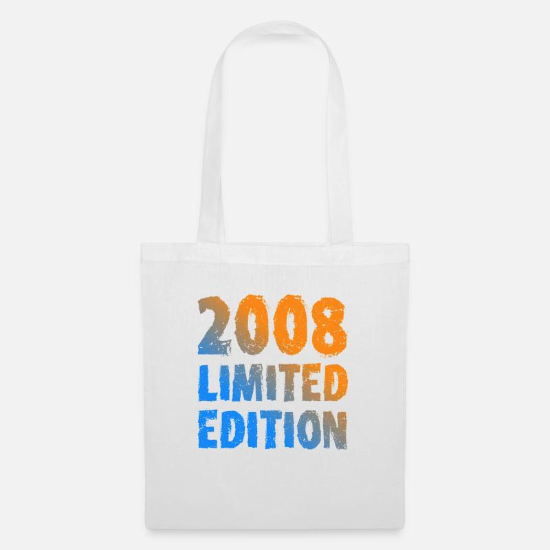 2008 Limited Edition Geburtstag Geschenk Frau Mann - Stoffbeutel - Weiß