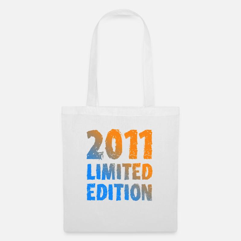 2011 Limited Edition Geburtstag Geschenk Frau Mann - Stoffbeutel - Weiß