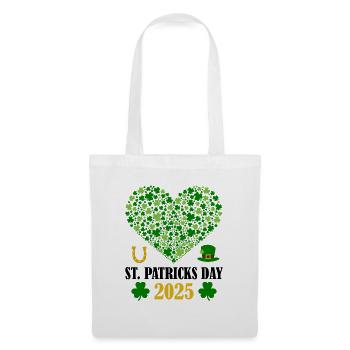 Accessoires de la Saint-Patrick Irlande Shamrock Décoration - Sac en tissu - blanc - Devant