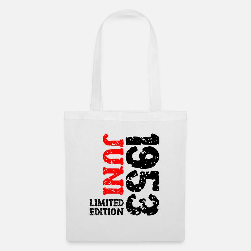 1953 Juni Limited Edition Geburtstag Geschenk - Stoffbeutel - Weiß