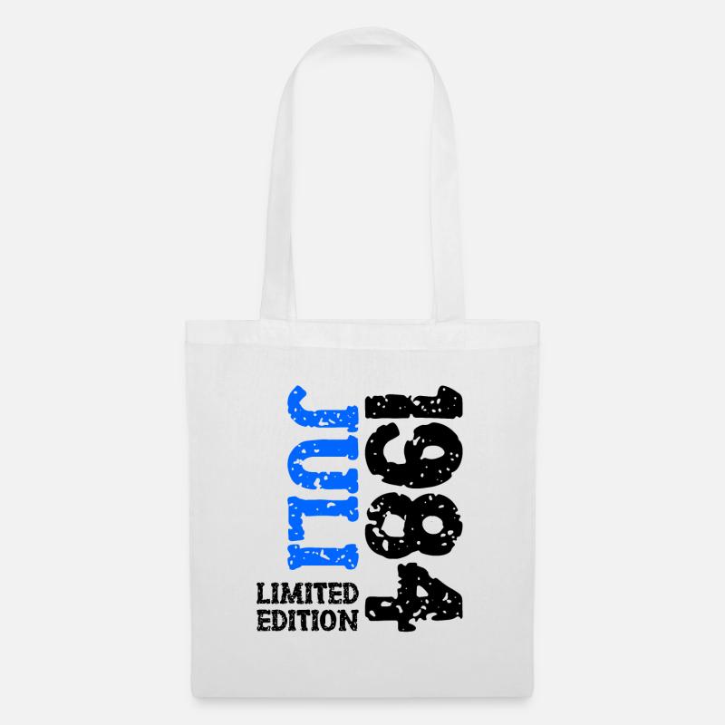 1984 Juli Limited Edition Geburtstag Geschenk - Stoffbeutel - Weiß