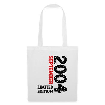 2004 September Limited Edition 19. Geburtstag Deko - Stoffbeutel - Weiß - Vorne