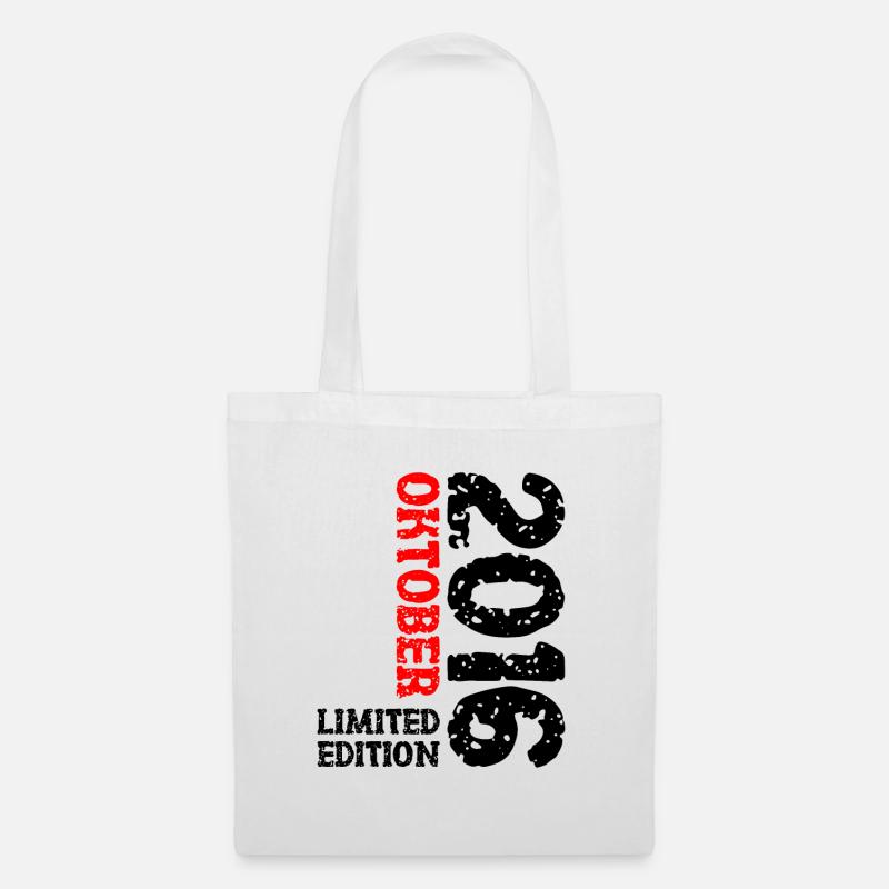 2016 Oktober Limited Edition 7. Geburtstag Deko - Stoffbeutel - Weiß