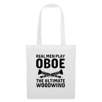 Oboist Oboe Basoonist Marching Band Instrumen - Stoffbeutel - Weiß - Vorne