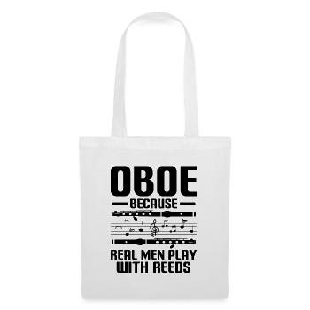 Oboist Oboe Basoonist Marching Band Instrumen - Stoffbeutel - Weiß - Vorne