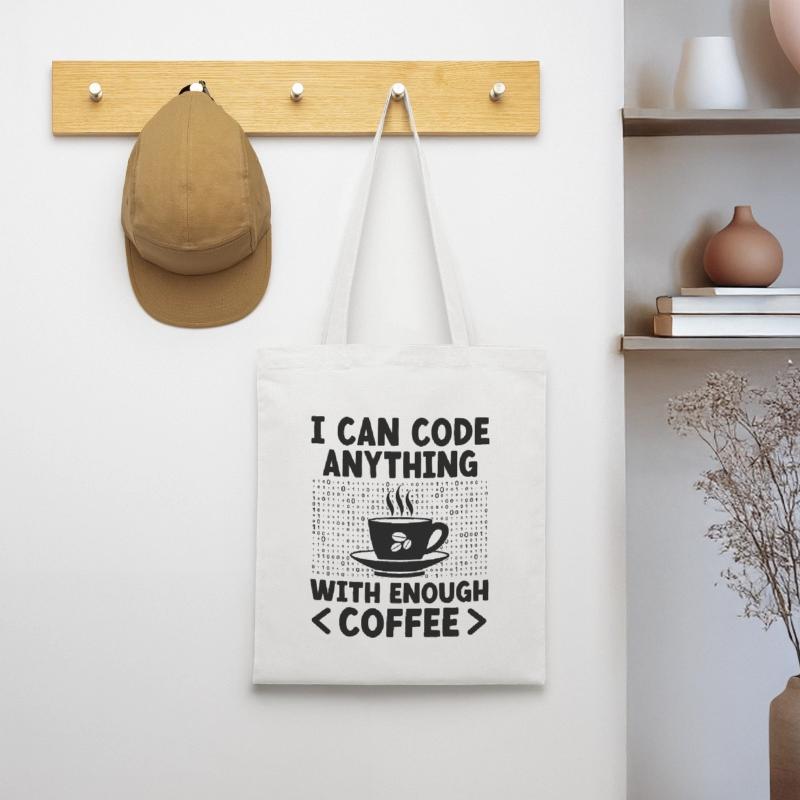 Café Codage Programmeur Codeur Développeur Nerd Coff Sac en tissu