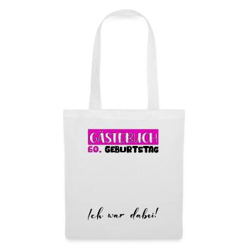 60e anniversaire T-Shirt Livre d’or Décoration Femme - Sac en tissu - blanc - Devant