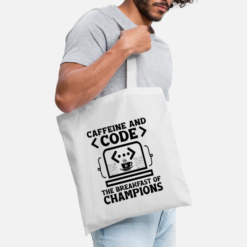 Café Codage Programmeur Codeur Développeur Nerd Coff Sac en tissu