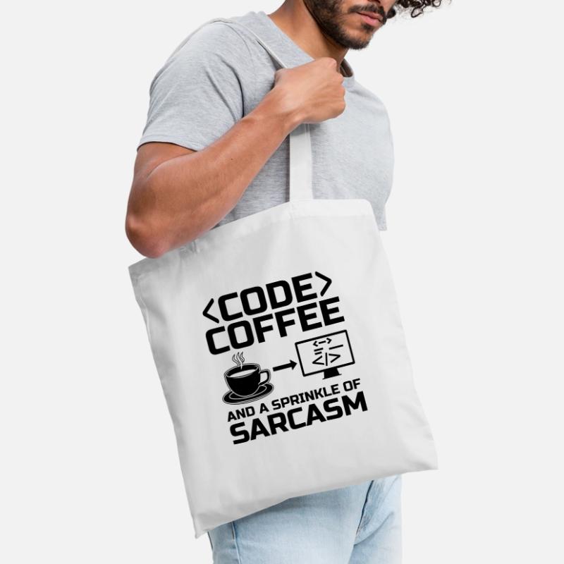 Kaffee-Codierung Programmierer Programmierer Entwickler Nerd Coff Stoffbeutel
