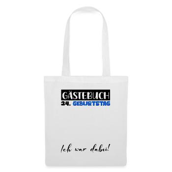 24 Birthday Gift Man Decoration Men Guestbook - Tote Bag - white - Front