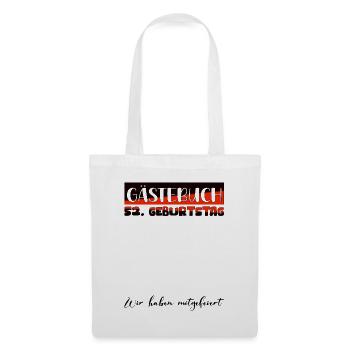 Livre d'or pour femmes et hommes, cadeau de 52e anniversaire, décoration - Sac en tissu - blanc - Devant