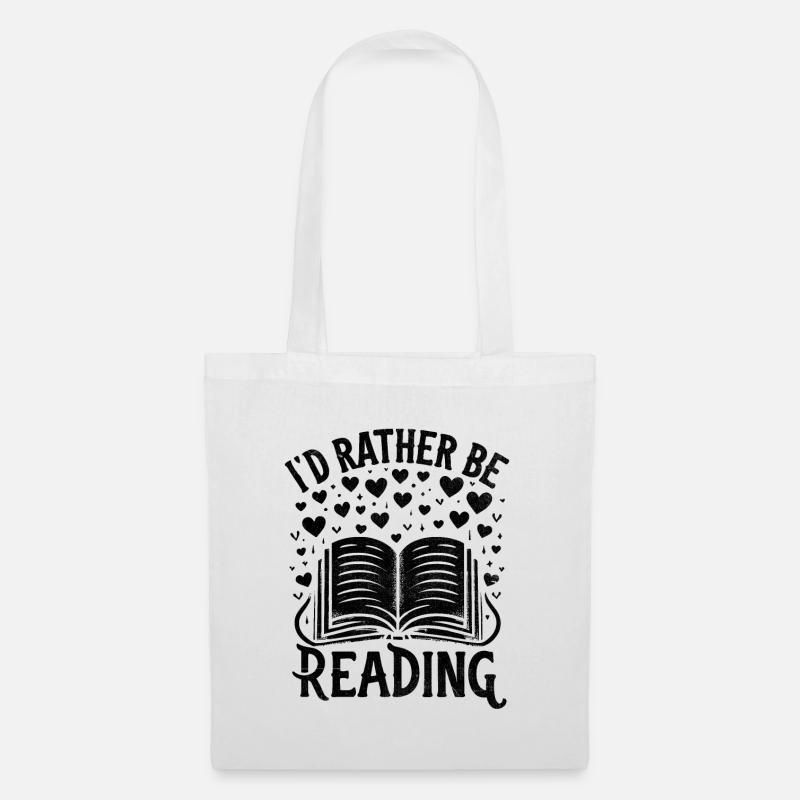 Ich lese lieber Bücher Buch Bücherwurm - Stoffbeutel - Weiß