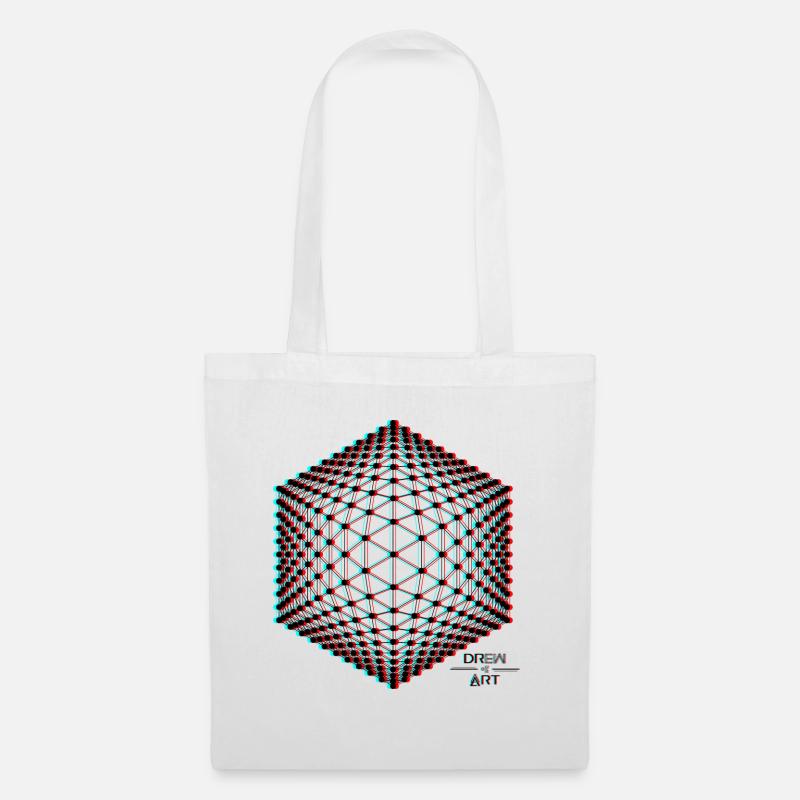 Techno / Trance / Illusion / DREW ART - Stoffbeutel - Weiß