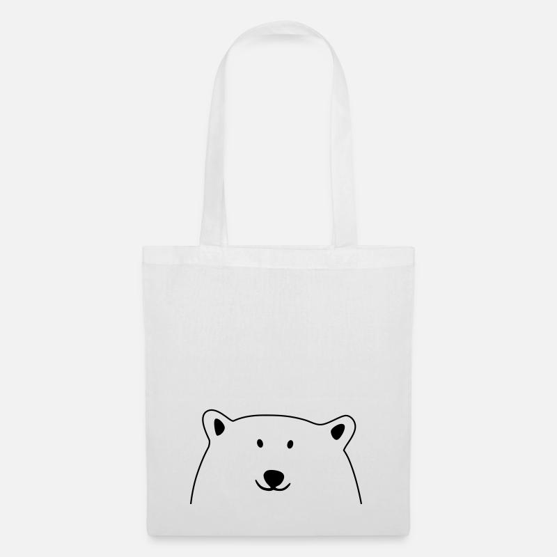 Eisbär Gesicht - Stoffbeutel - Weiß
