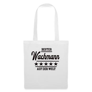 Bester Wachmann Weltbester Wachdienst Secruity - Stoffbeutel - Weiß - Vorne