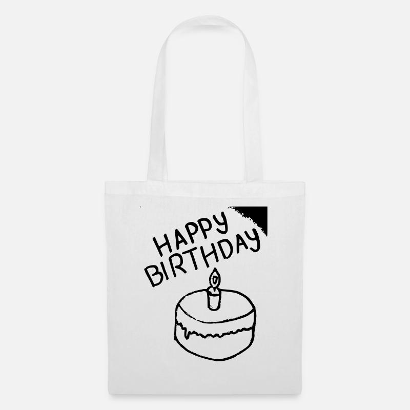 Happy Birthday - Stoffbeutel - Weiß