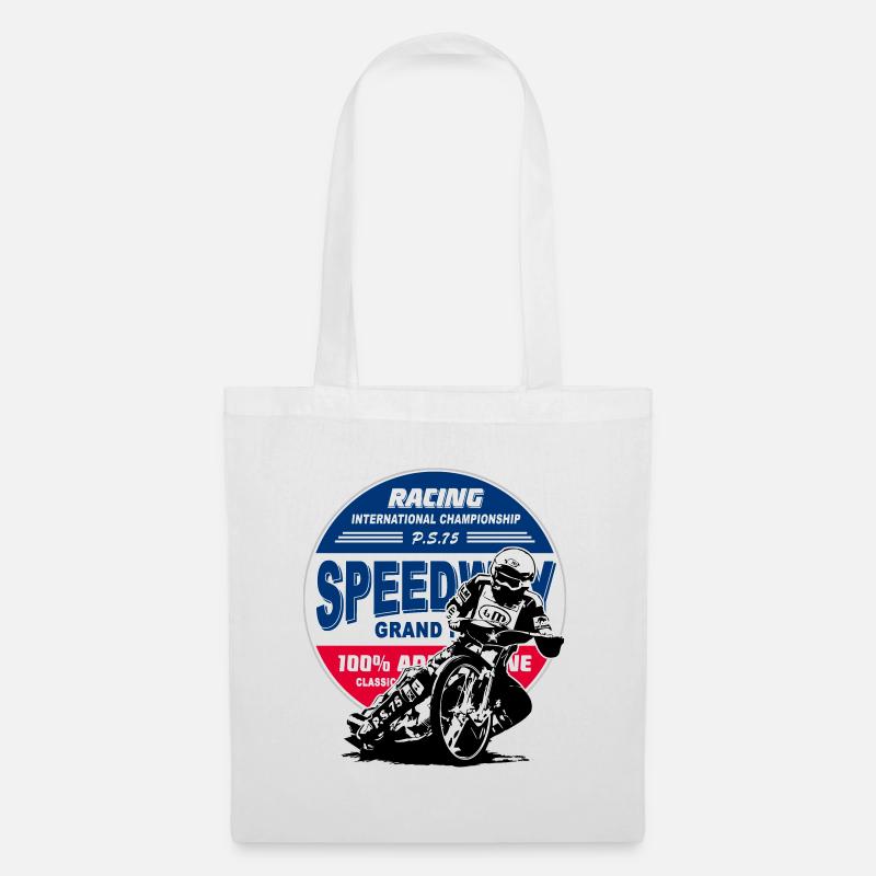 Motorcycle Speedway Racer - Stoffbeutel - Weiß