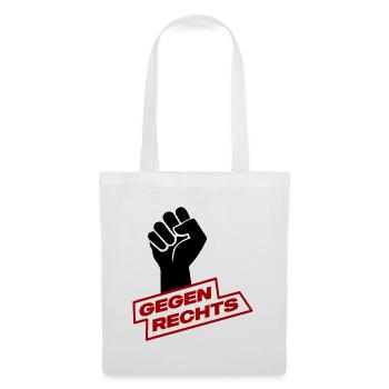 Gegen rechts^ - Stoffbeutel - Weiß - Vorne