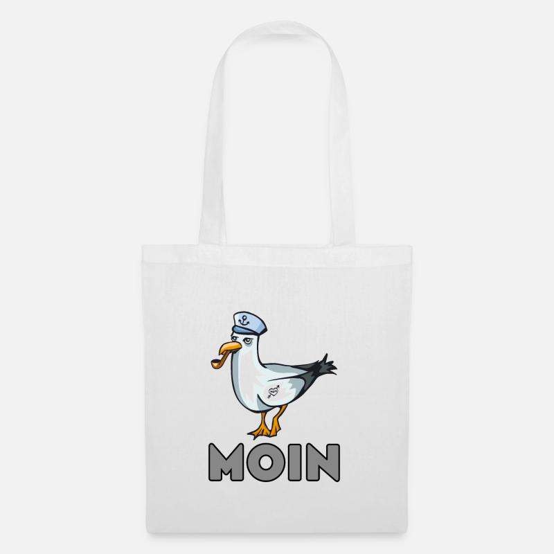Hamburg Moin Matrose Möwe Geschenkidee Norddeutsch - Stoffbeutel - Weiß