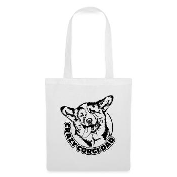 CRAZY CORGI DAD funny Welsh Corgi Wilsigns - Tote Bag - white - Front