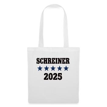 2025 Schreiner Beruf Schreinerei Job Arbeit Lehre - Stoffbeutel - Weiß - Vorne