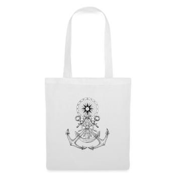 Anchor with compass - Tote Bag - white - Front