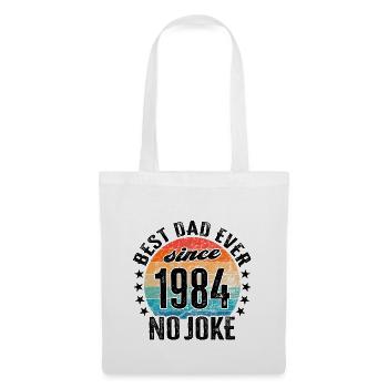 Meilleur papa du monde depuis 1984 Fête des Pères - Sac en tissu - blanc - Devant