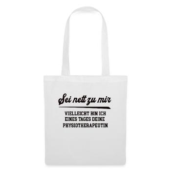 Physiotherapeutin Krankengymnastik Physiotherapie - Stoffbeutel - Weiß - Vorne