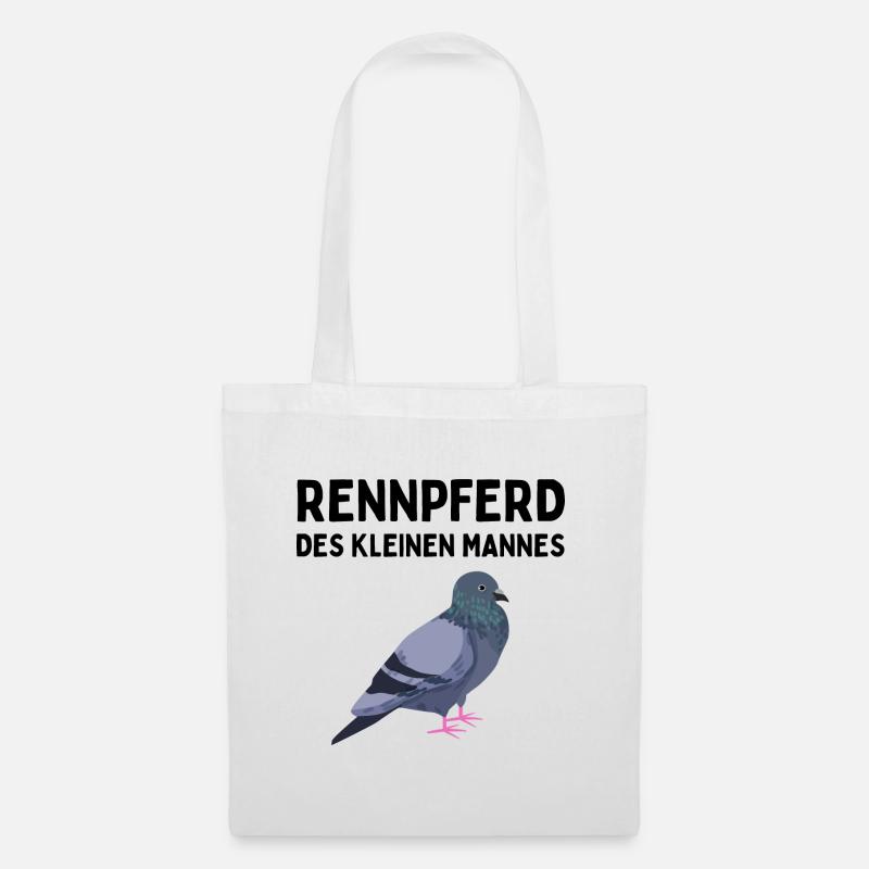 Rennpferd des kleinen Mannes Brieftaube Geburtstag - Stoffbeutel - Weiß