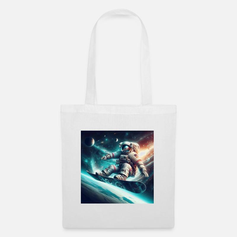 Snowboard dans l’espace - Sac en tissu - blanc