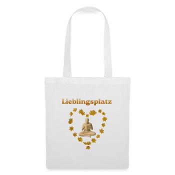 Lieblingsplatz Goldlesekreis - Stoffbeutel - Weiß - Vorne