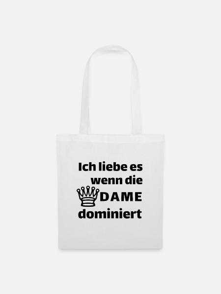 Schach_Dame - Stoffbeutel - Weiß