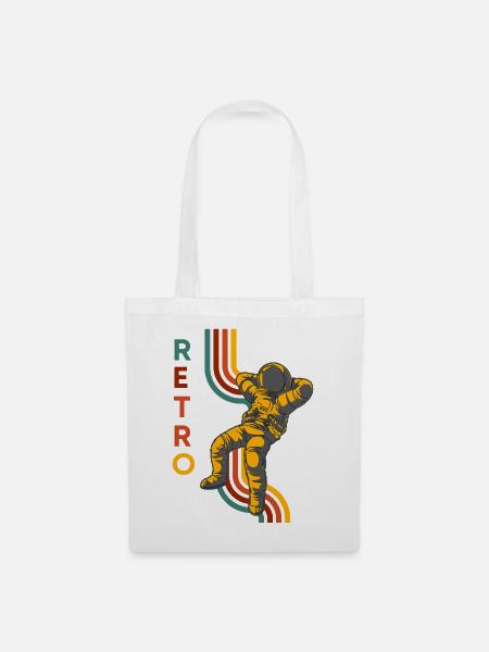 Retro Design Astronaut - Stoffbeutel - Weiß