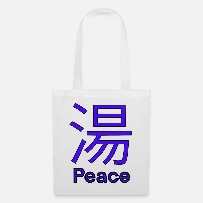 Chinesisches Schriftzeichen Peace (Suppe) - Stoffbeutel - Weiß