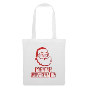 Funny Retro Santa Claus – Santa's Favorite Ho - Tote Bag - white - Front