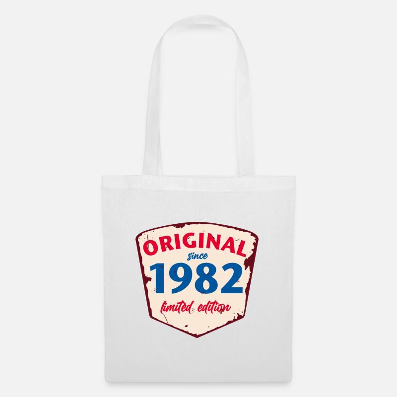 1982 Blechschild - limeted edition - Vintage - Stoffbeutel - Weiß