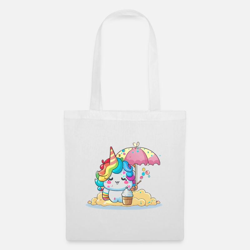 Magisches Einhorn - Sommer Edition - Stoffbeutel - Weiß